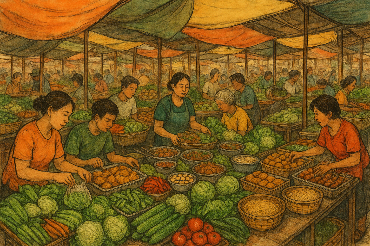 Bustling Local Market